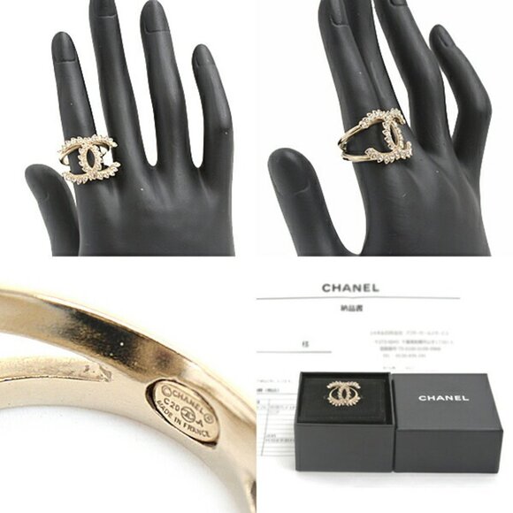 CHANEL Gold Logo Ring - Picture 10 of 10